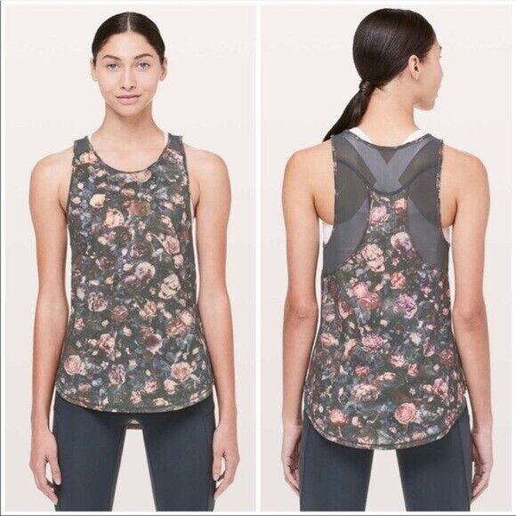 LULULEMON Sculpt Tank II Frosted Rose Mesh Panel Running Jogging - Picture 3 of 8